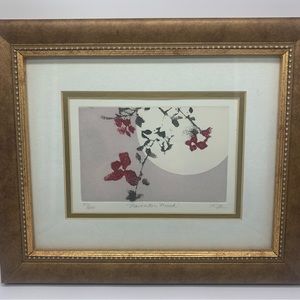 Vintage Asian Themed Framed, Signed, Numbered Print “Lavender Mood”
